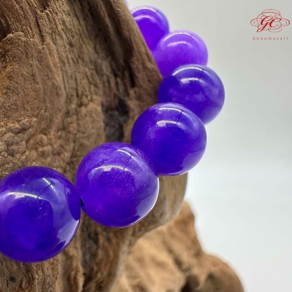 【肌容雪】藍紫色琁玉瑤珠單圈手串 編號B56-細節圖7