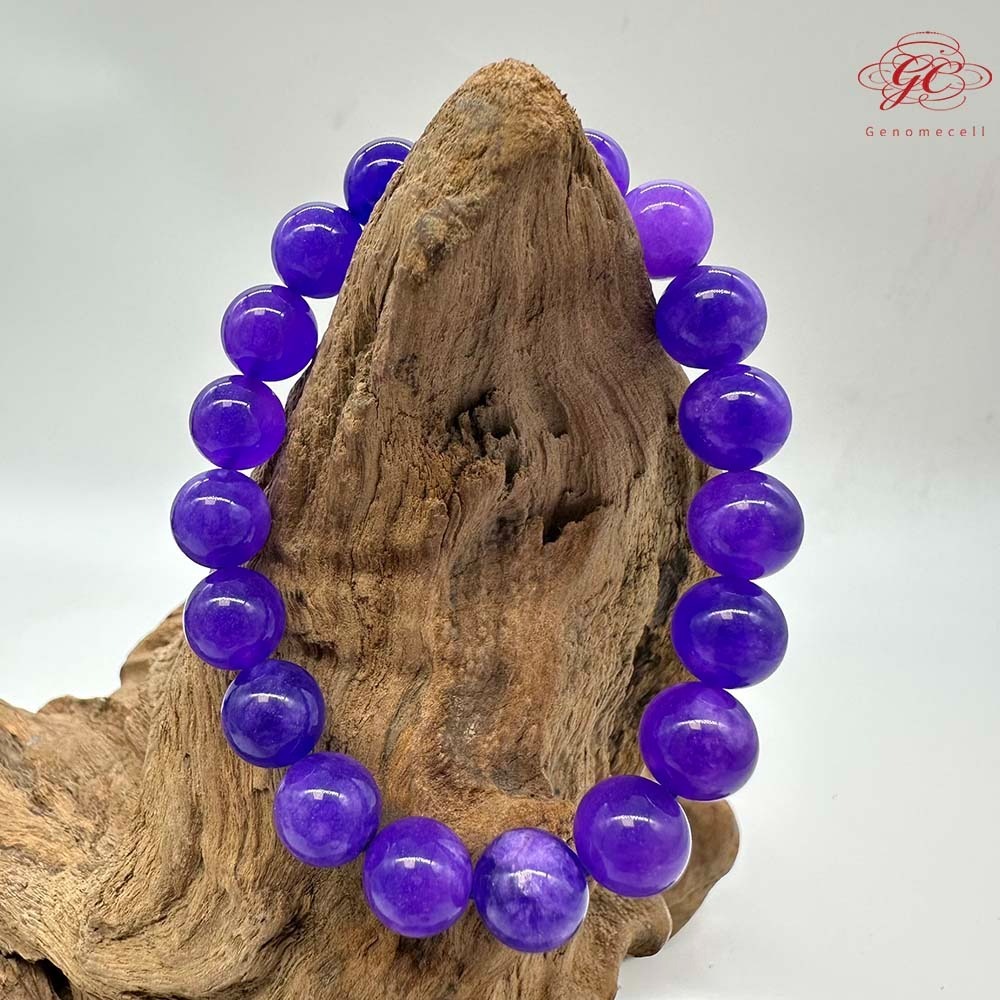 【肌容雪】藍紫色琁玉瑤珠單圈手串 編號B56-細節圖8