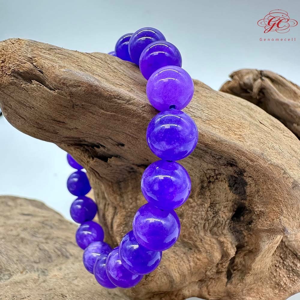 【肌容雪】藍紫色琁玉瑤珠單圈手串 編號B56-細節圖9