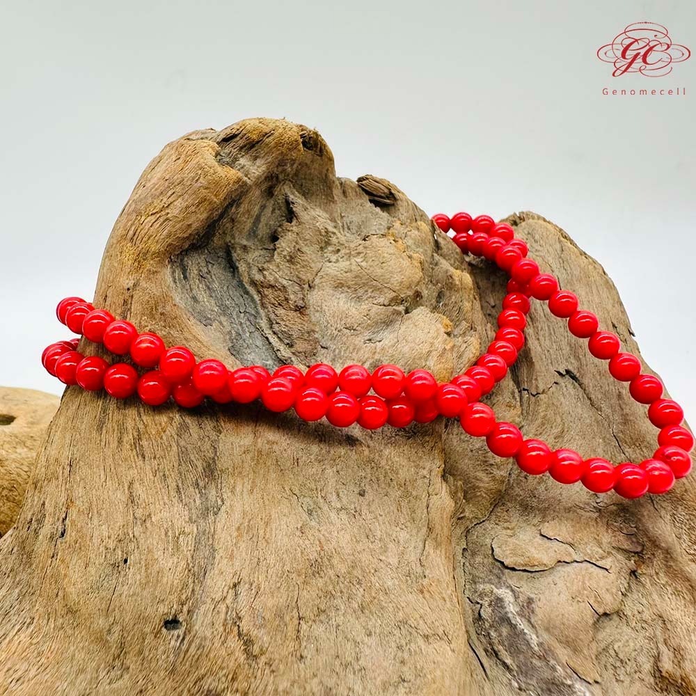 【肌容雪】紅色琁玉瑤珠多圈珠鍊 編號B58-細節圖5