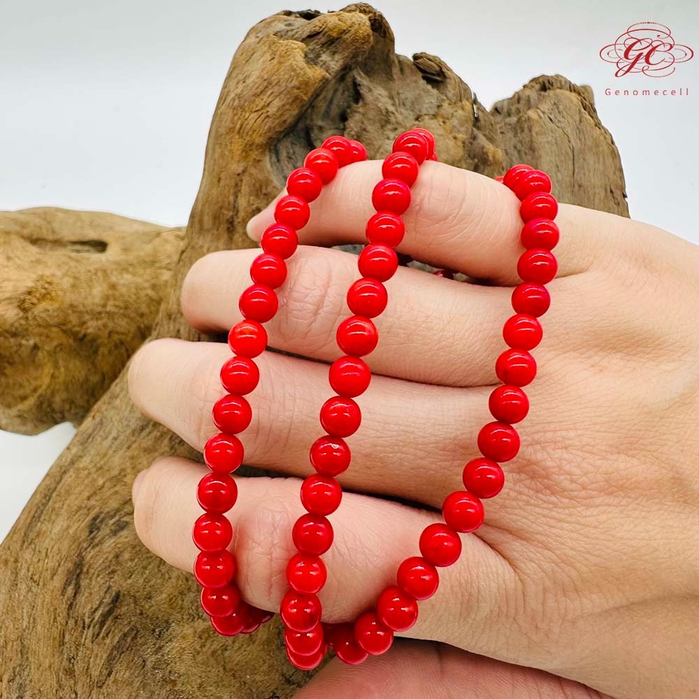 【肌容雪】紅色琁玉瑤珠多圈珠鍊 編號B58-細節圖9