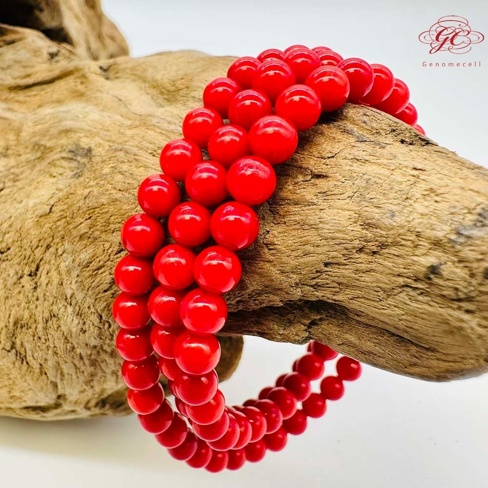 【肌容雪】紅色琁玉瑤珠多圈珠鍊 編號B58-細節圖10