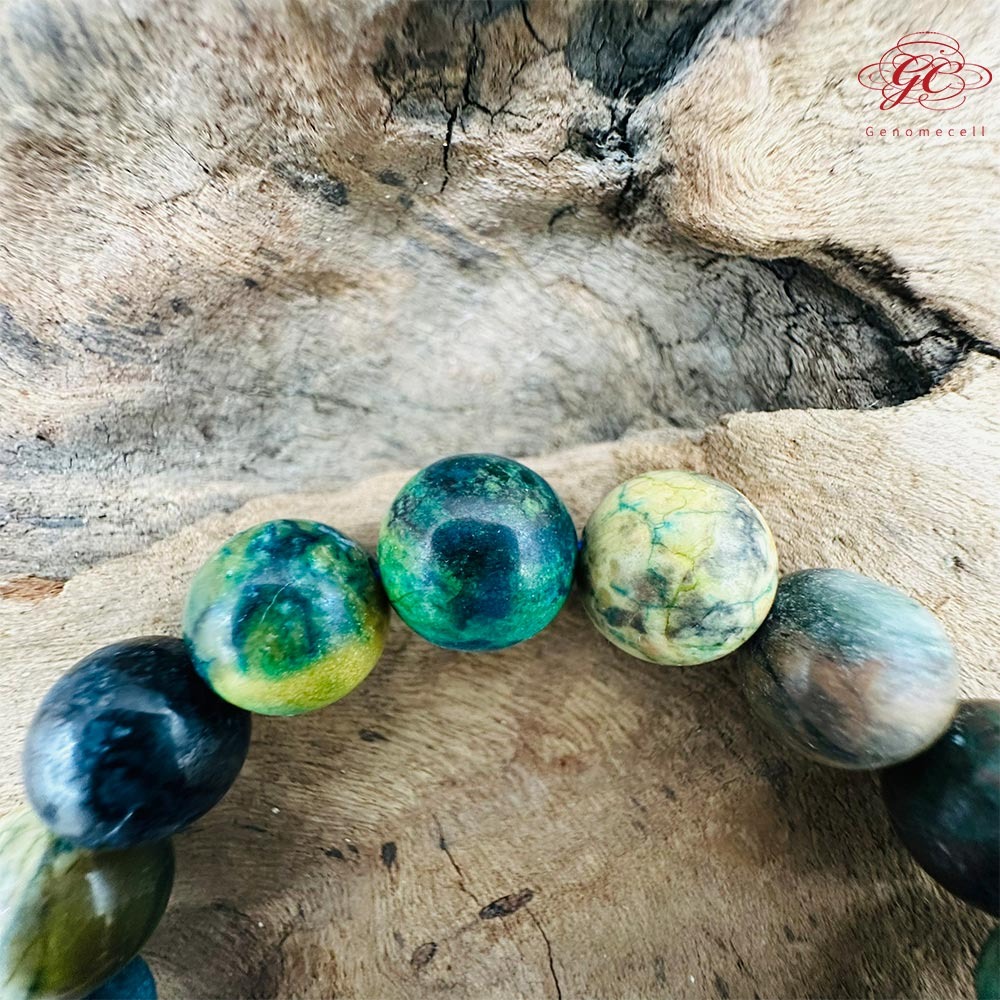 【肌容雪】鳳凰松石藍彩珠手串 編號B162-細節圖3