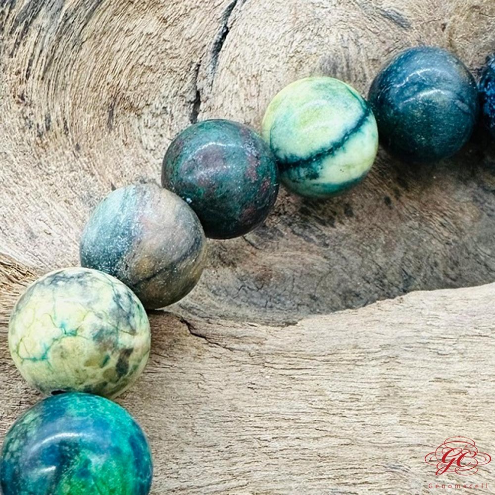 【肌容雪】鳳凰松石藍彩珠手串 編號B162-細節圖4