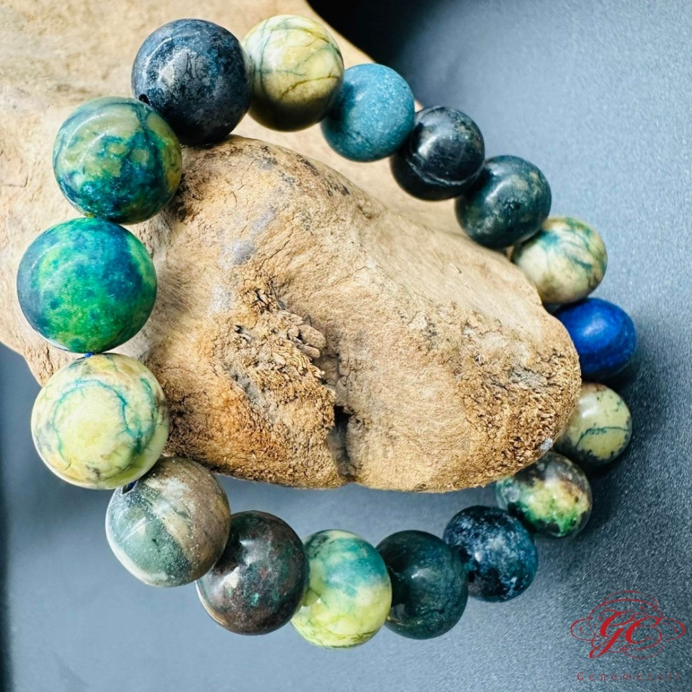 【肌容雪】鳳凰松石藍彩珠手串 編號B162-細節圖6