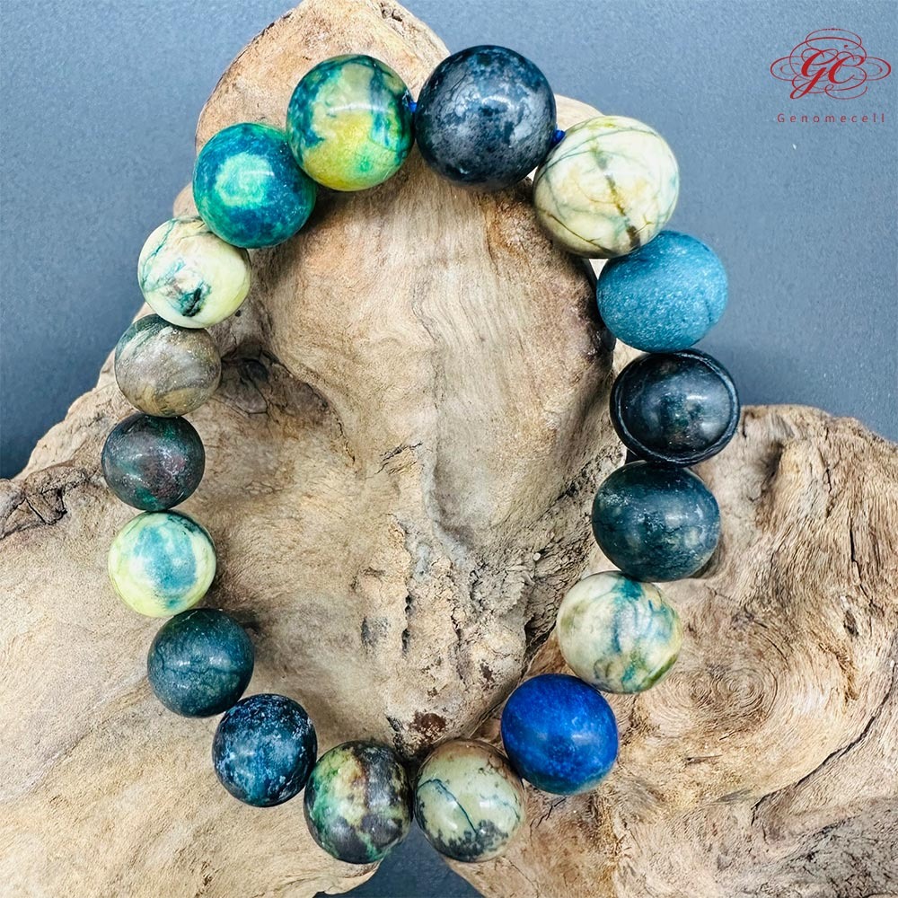 【肌容雪】鳳凰松石藍彩珠手串 編號B162-細節圖7