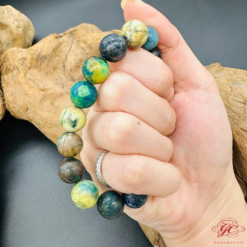 【肌容雪】鳳凰松石藍彩珠手串 編號B162-細節圖8