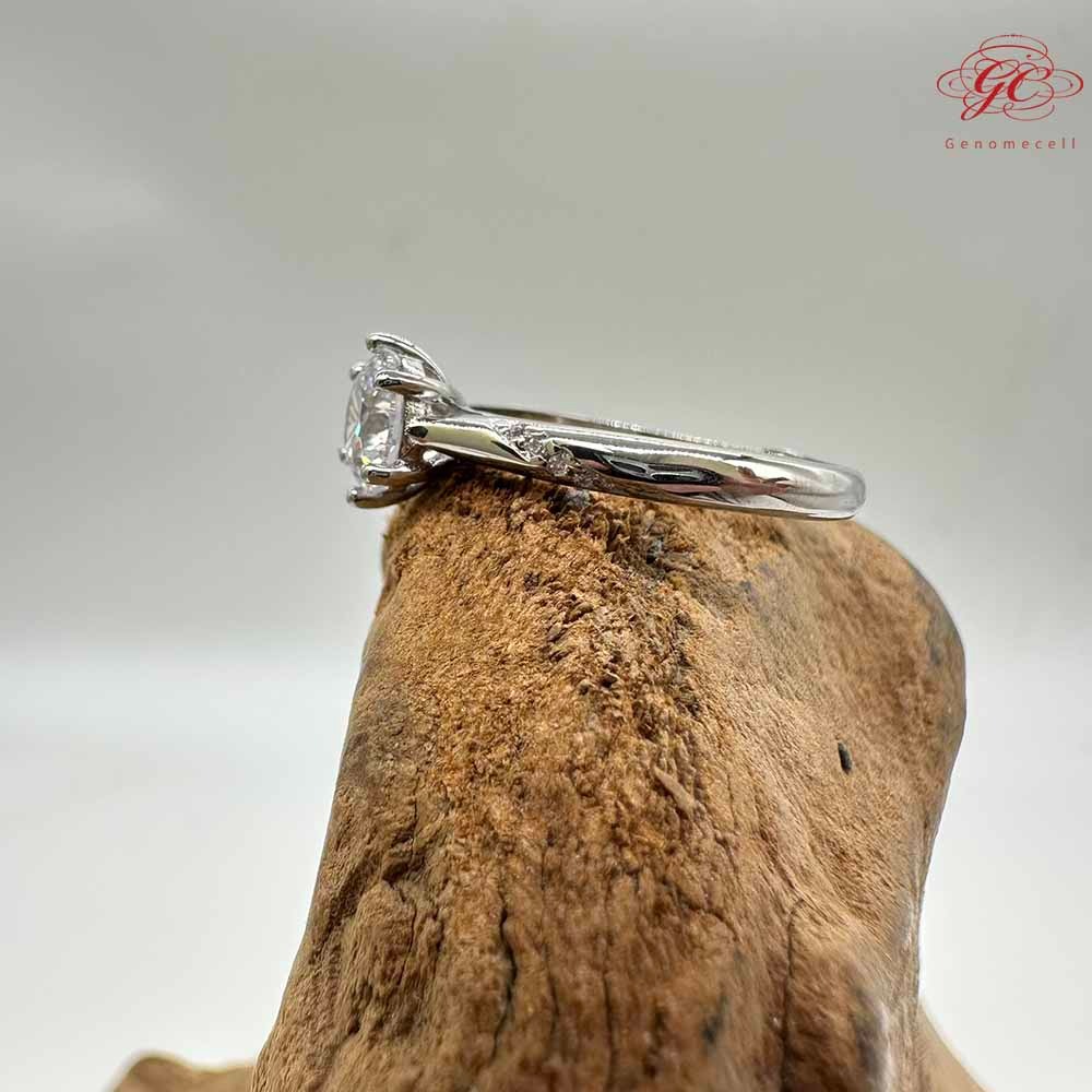 【肌容雪】六爪鑲嵌圓鑽鋯鑽戒指18.4mm#14號 編號D03-細節圖3