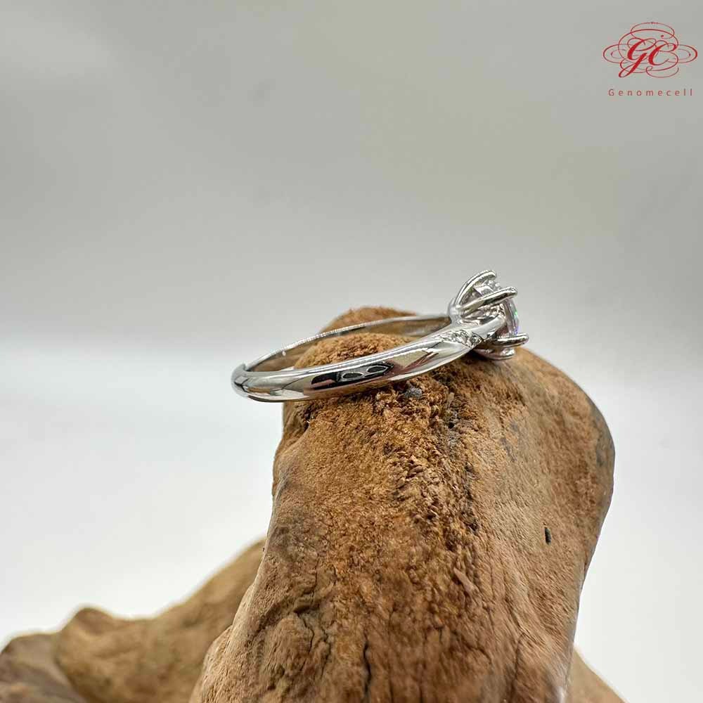 【肌容雪】六爪鑲嵌圓鑽鋯鑽戒指18.4mm#14號 編號D03-細節圖4