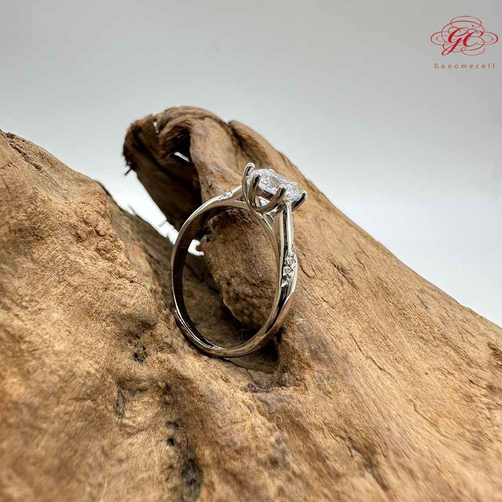 【肌容雪】六爪鑲嵌圓鑽鋯鑽戒指18.4mm#14號 編號D03-細節圖7