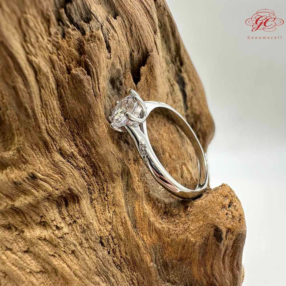 【肌容雪】六爪鑲嵌圓鑽鋯鑽戒指18.4mm#14號 編號D03-細節圖9