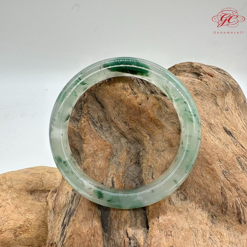 【肌容雪】天然非洲翠-冰雪飄花翠鐲 編號F01-細節圖2