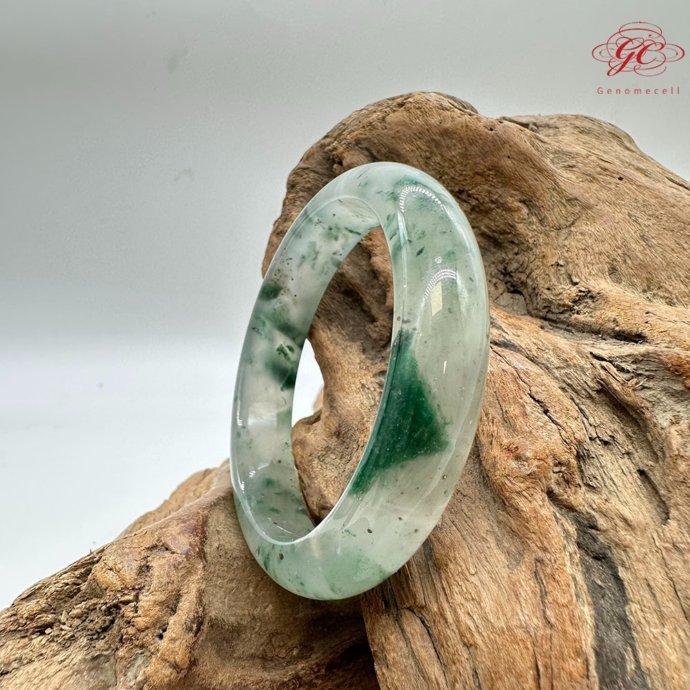 【肌容雪】天然非洲翠-冰雪飄花翠鐲 編號F01-細節圖4