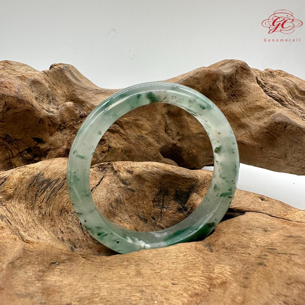 【肌容雪】天然非洲翠-冰雪飄花翠鐲 編號F01-細節圖6