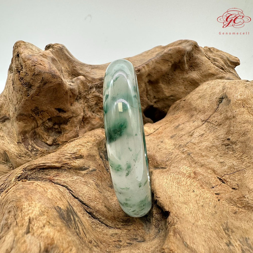 【肌容雪】天然非洲翠-冰雪飄花翠鐲 編號F01-細節圖7