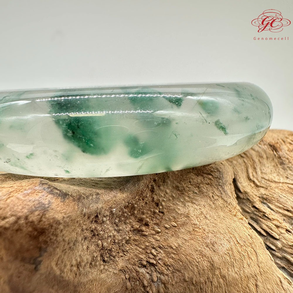 【肌容雪】天然非洲翠-冰雪飄花翠鐲 編號F01-細節圖8