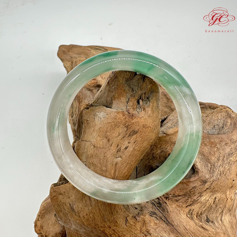 【肌容雪】天然非洲翠-薄霧翠綠鐲 編號F05-細節圖2