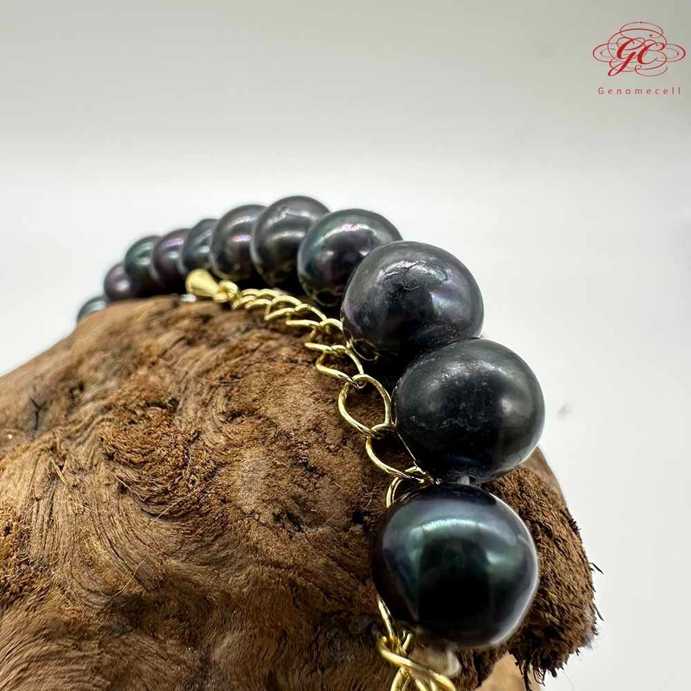 【肌容雪】曜夜沉光天然珍珠愛心造型扣頭鎖骨鍊附收納盒 編號P05-細節圖4