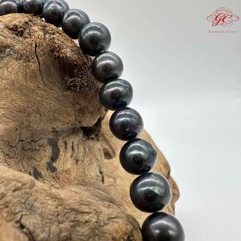 【肌容雪】曜夜沉光天然珍珠愛心造型扣頭鎖骨鍊附收納盒 編號P05-細節圖5