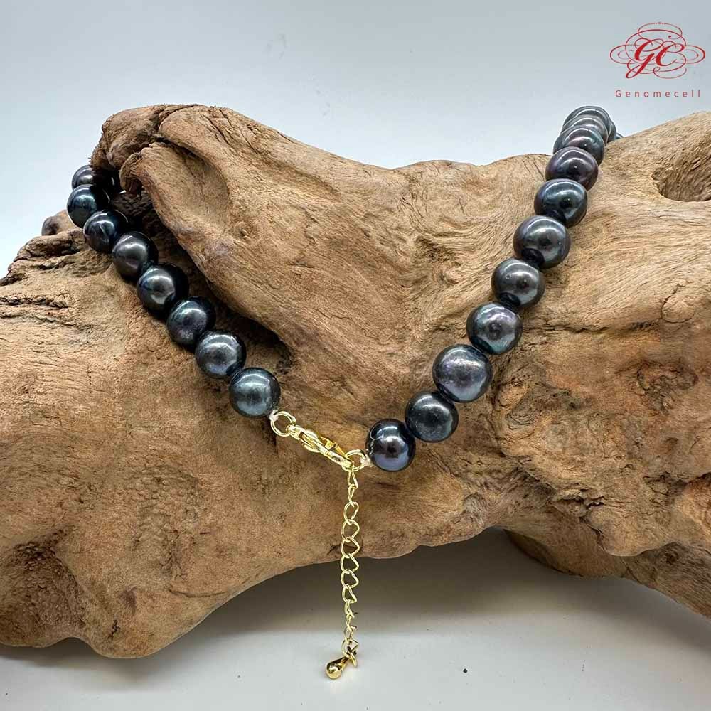 【肌容雪】曜夜沉光天然珍珠愛心造型扣頭鎖骨鍊附收納盒 編號P05-細節圖8