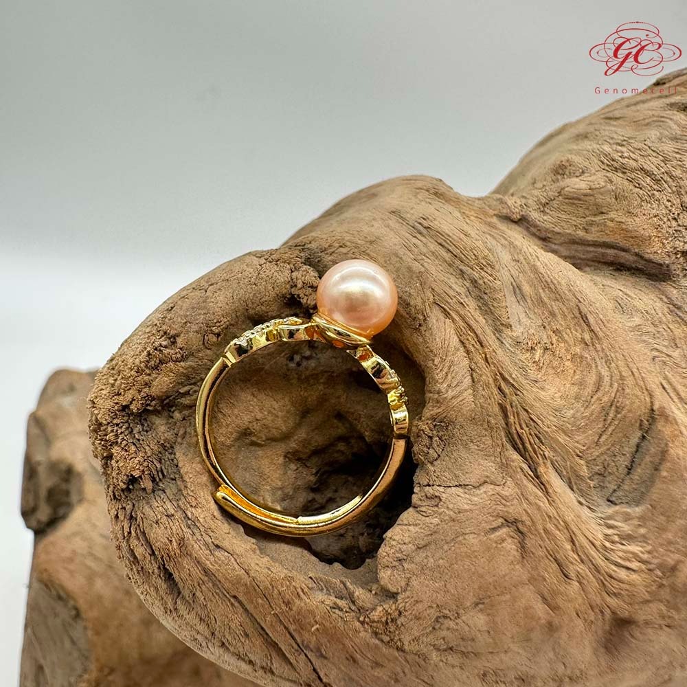 【肌容雪】晨光初露粉色珍珠戒指附收納盒 編號P14-細節圖7
