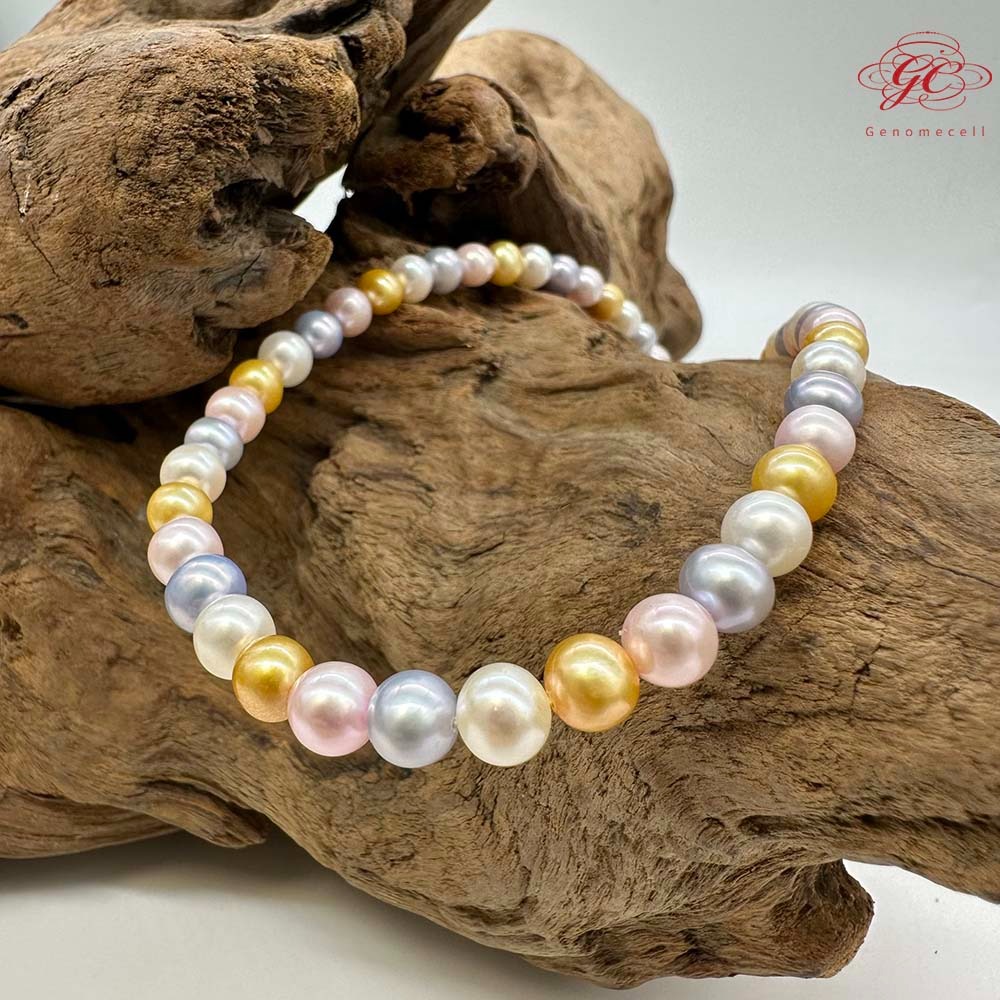 【肌容雪】天然多彩珍珠金色蝴蝶結造型扣頭鎖骨鍊附收納盒 編號P53-細節圖7