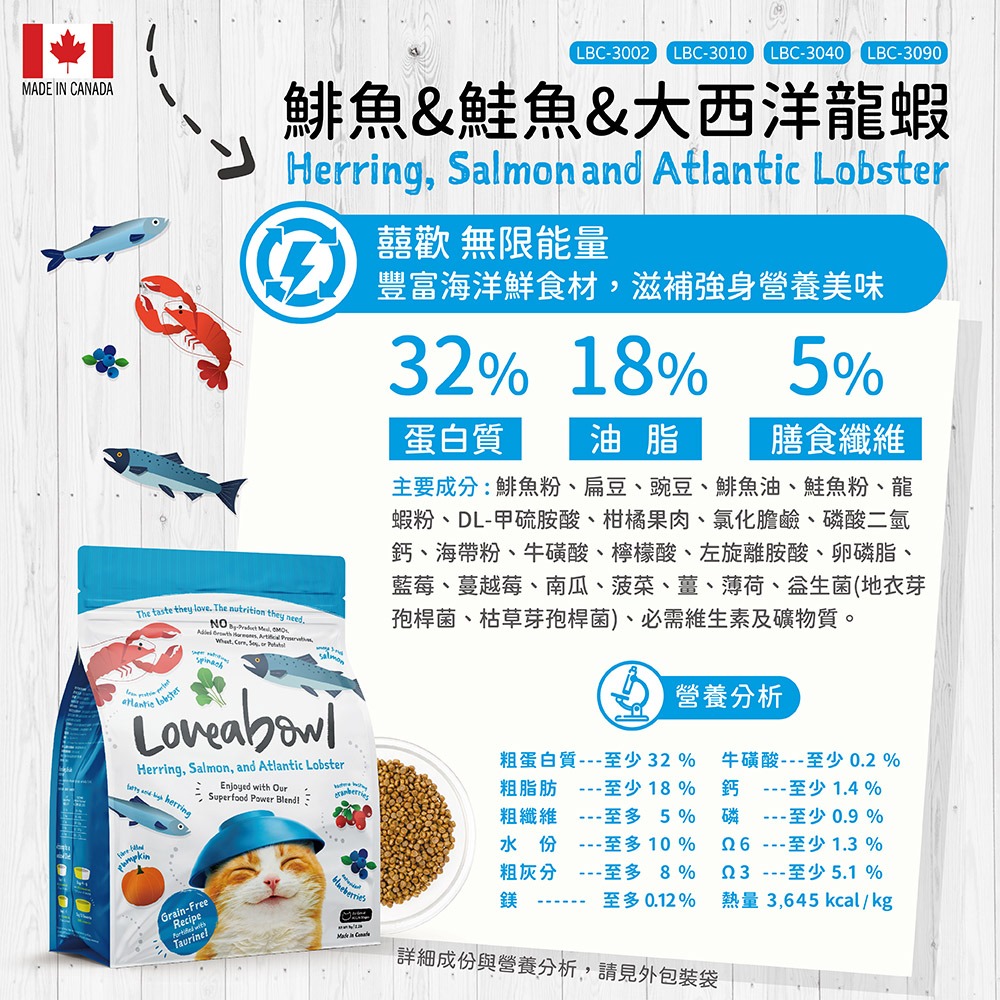 【汪喵～分裝包】囍碗 貓飼料分裝包 大送小 無穀糧 加拿大製造 雞肉 龍蝦 鱈蟹 鮭魚 鯡魚-規格圖9