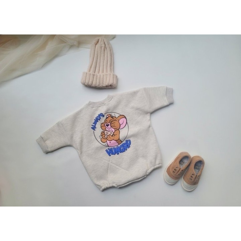 【預購】傑利鼠厚磅包屁衣 韓國代購 童裝 秋冬 寶寶穿搭-細節圖4