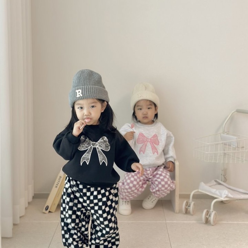 【預購】棋盤格毛料褲 童裝 秋冬 寶寶穿搭 韓國代購 童裝代購-細節圖4