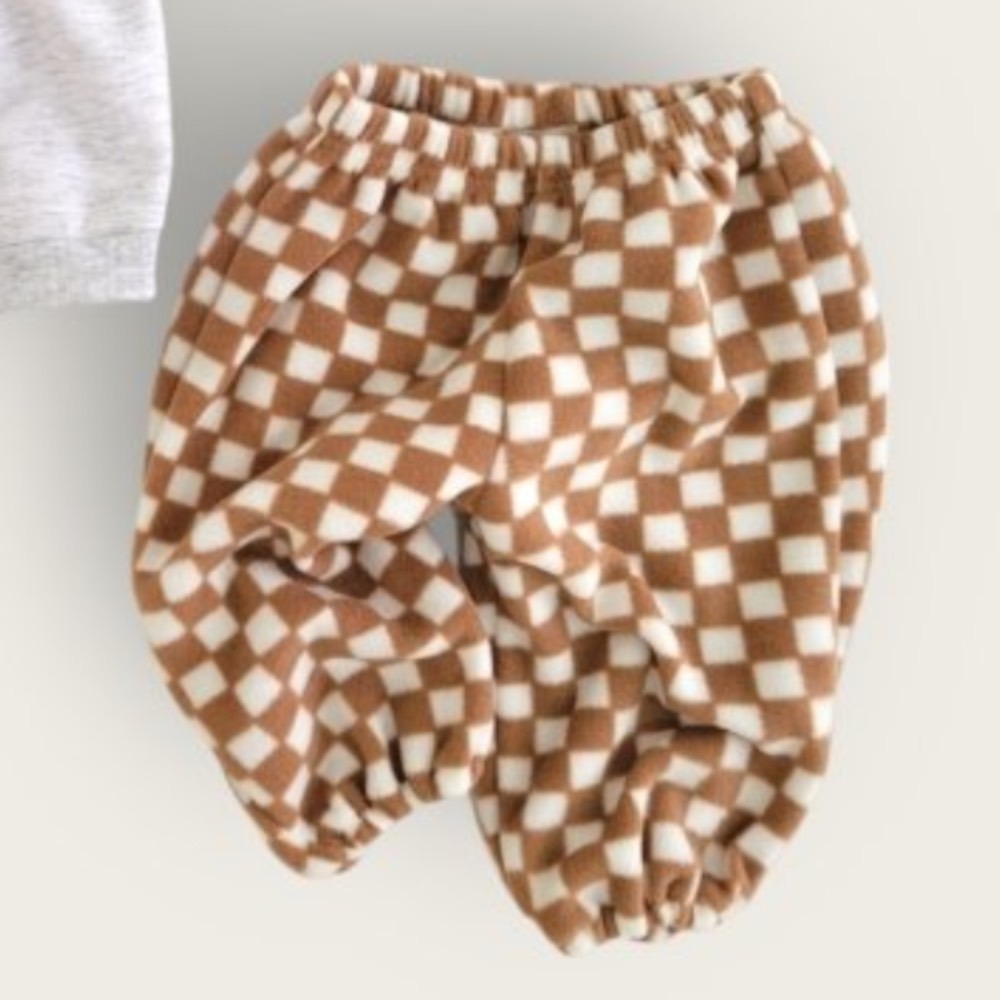 【預購】棋盤格毛料褲 童裝 秋冬 寶寶穿搭 韓國代購 童裝代購-細節圖6