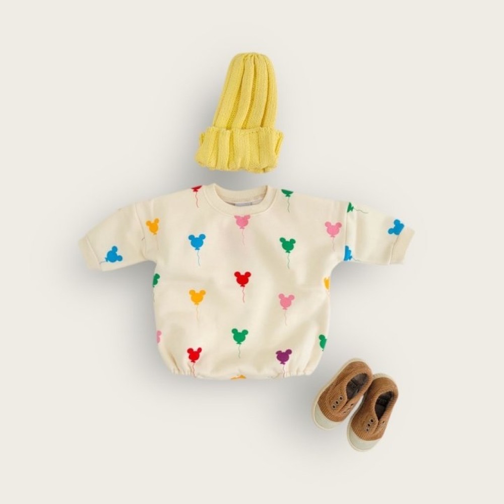 【預購】米奇彩色氣球套裝 韓國童裝 韓國代購 寶寶穿搭 包屁衣-細節圖2