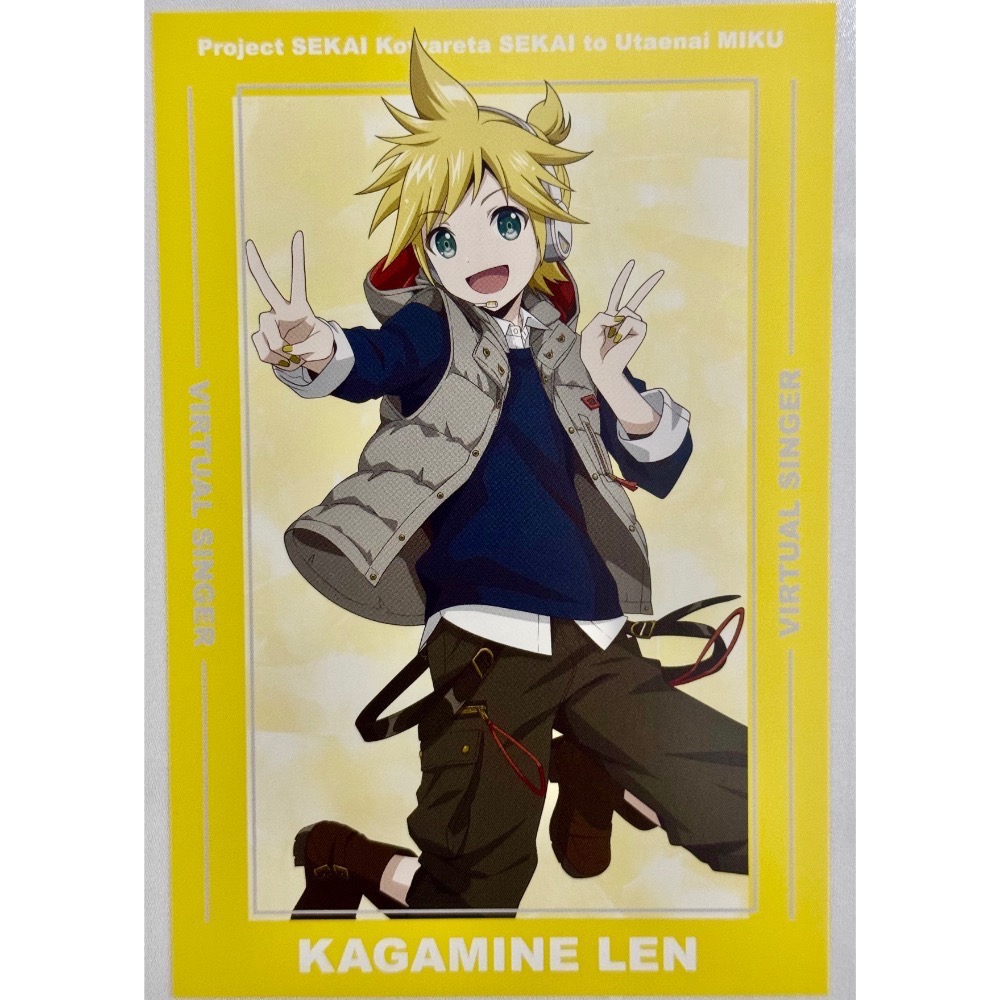 代購日本🇯🇵世界計畫 feat.初音未來 劇場版 特典（5張）巡音流歌 鏡音鈴 鏡音連 Kaito Meiko-細節圖3