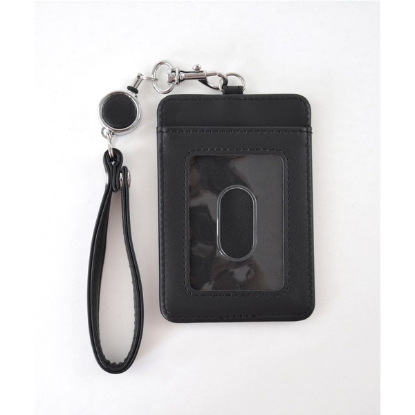 代購日本🇯🇵SecretDoor黑色證件套悠遊卡票卡夾附吊飾蕾絲珍珠蝴蝶結心形鍊 定期入れパスケースICカード地雷系-細節圖3