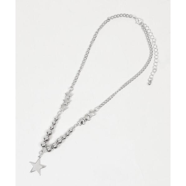 代購日本🇯🇵 WEGO 銀色星形多層項鍊スターレイヤードネックレス地雷系シルバー free size-細節圖3