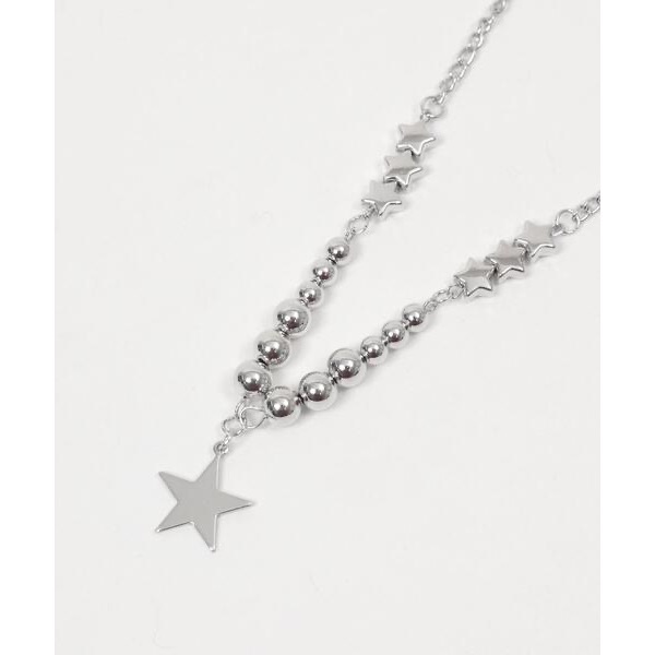 代購日本🇯🇵 WEGO 銀色星形多層項鍊スターレイヤードネックレス地雷系シルバー free size-細節圖4