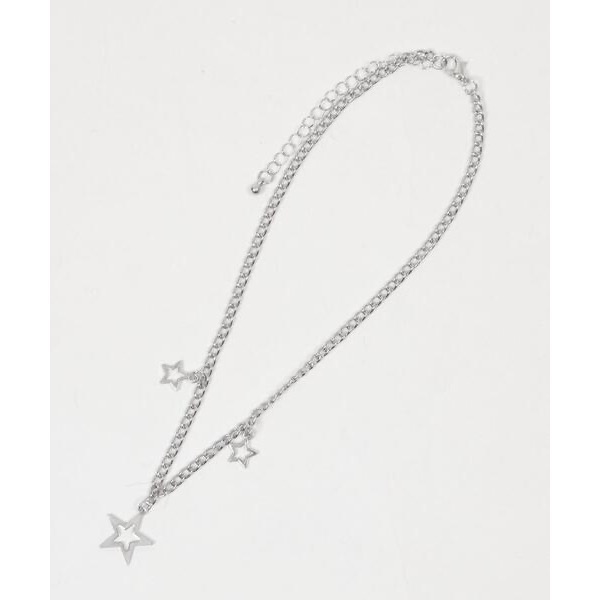 代購日本🇯🇵 WEGO 銀色星形多層項鍊スターレイヤードネックレス地雷系シルバー free size-細節圖5