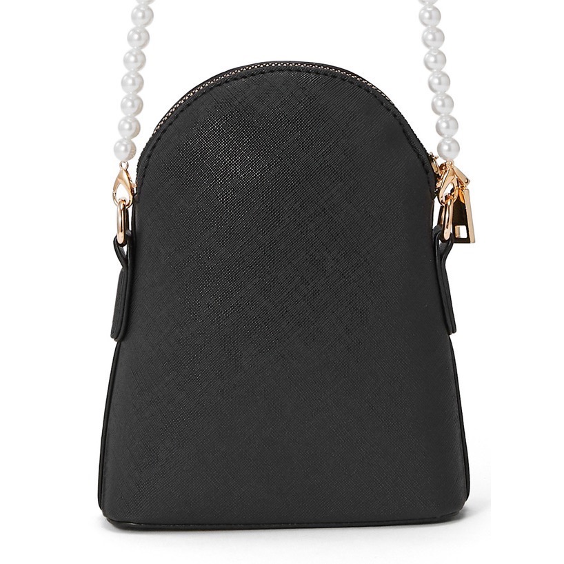 代購日本🇯🇵GRL聯名三麗鷗SANRIO庫洛米KUROMI黑色珍珠單肩包クロミパールショルダーバッグ[tu530]-細節圖2