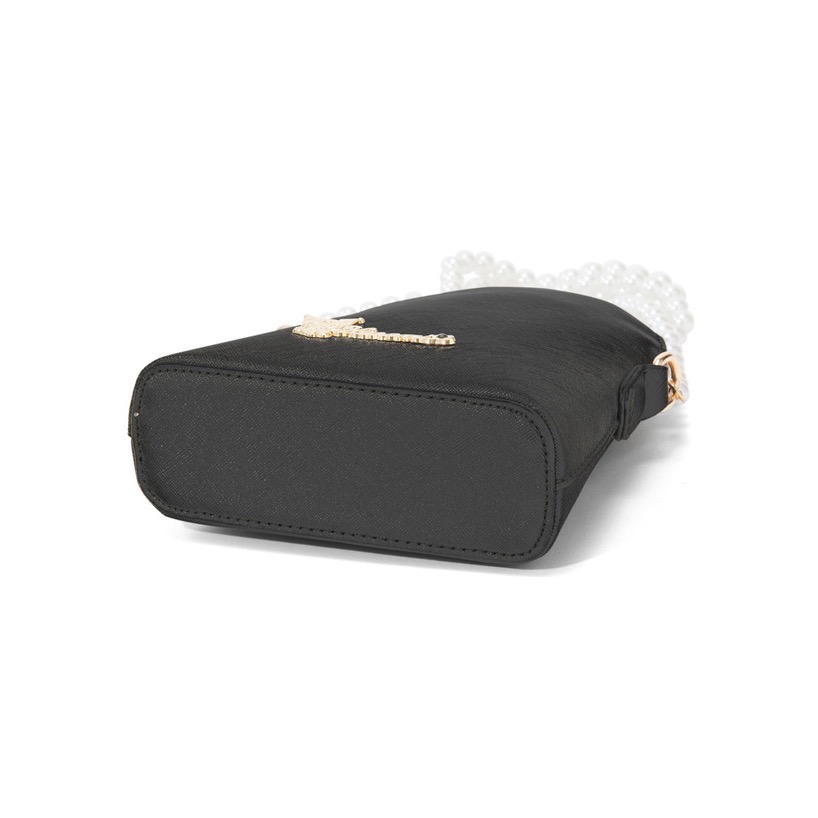 代購日本🇯🇵GRL聯名三麗鷗SANRIO庫洛米KUROMI黑色珍珠單肩包クロミパールショルダーバッグ[tu530]-細節圖4