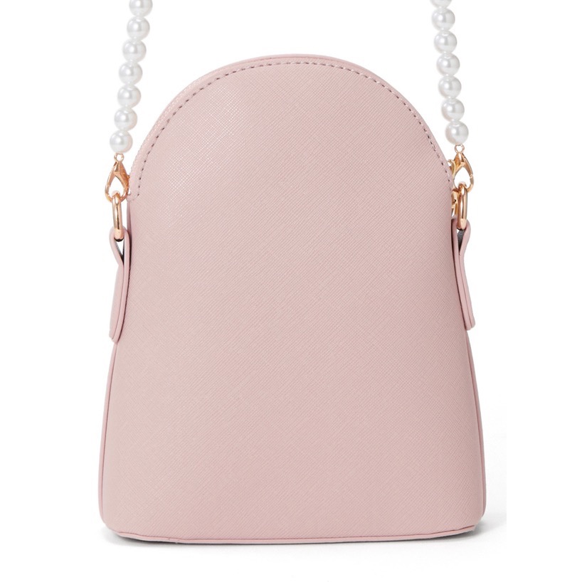 代購日本🇯🇵GRL聯名三麗鷗SANRIO美樂蒂MELODY粉色珍珠單肩メロディパールショルダーバッグ[tu529]-細節圖2