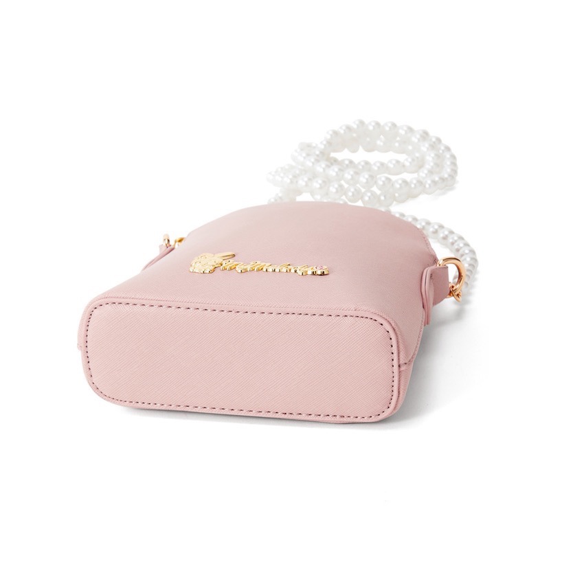 代購日本🇯🇵GRL聯名三麗鷗SANRIO美樂蒂MELODY粉色珍珠單肩メロディパールショルダーバッグ[tu529]-細節圖4