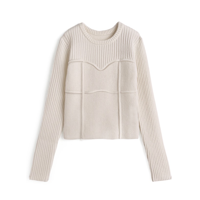 代購日本🇯🇵GRL新款 象牙色 馬甲風針織上衣 ビスチェ風ニットトップス[dpk417]アイボリーfree size-細節圖2