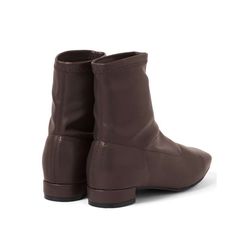 代購日本🇯🇵GRL現貨米色23方頭低跟皮革短靴センターシームスクエアトゥローヒールレザーショートブーツ[ci387]-細節圖6