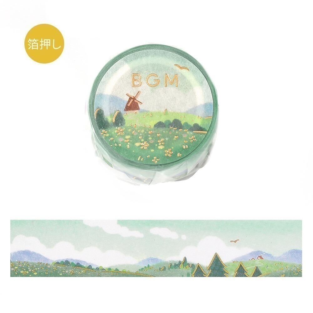 *激動小鹿*<現貨>日本 BGM 紙膠帶 燙金 和紙膠帶 Dreamscape 系列 整捲 燙金 紙膠帶 2025新品-規格圖7