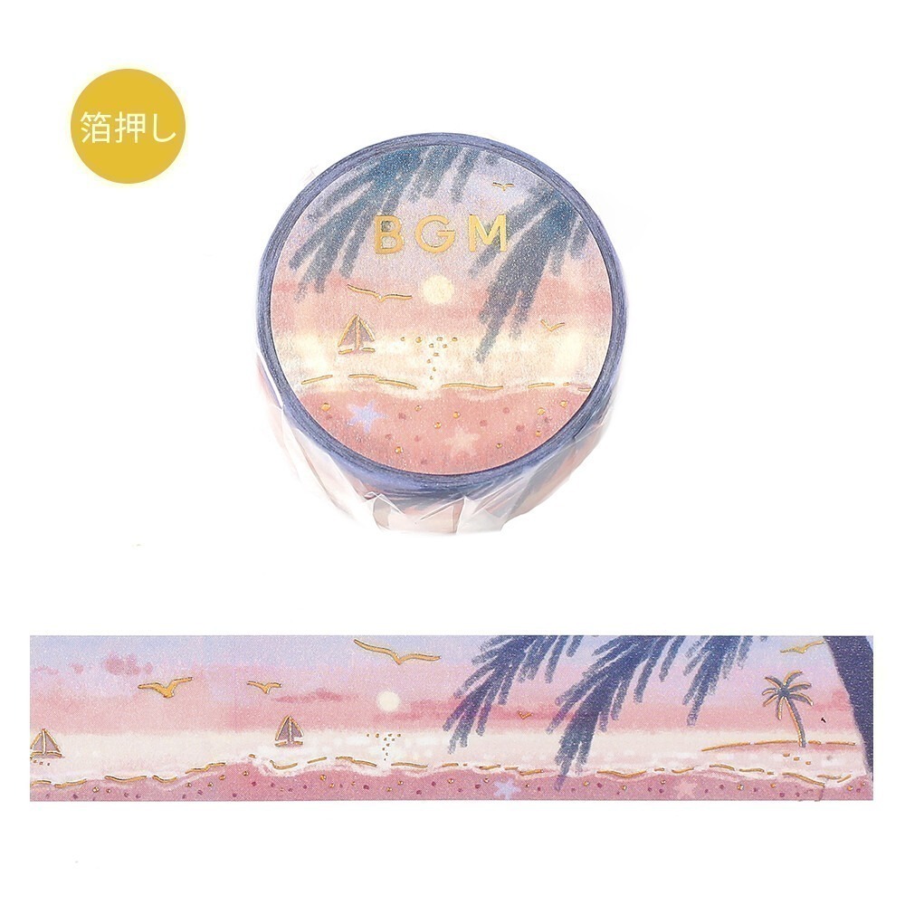 *激動小鹿*<現貨>日本 BGM 紙膠帶 燙金 和紙膠帶 Dreamscape 系列 整捲 燙金 紙膠帶 2025新品-規格圖7