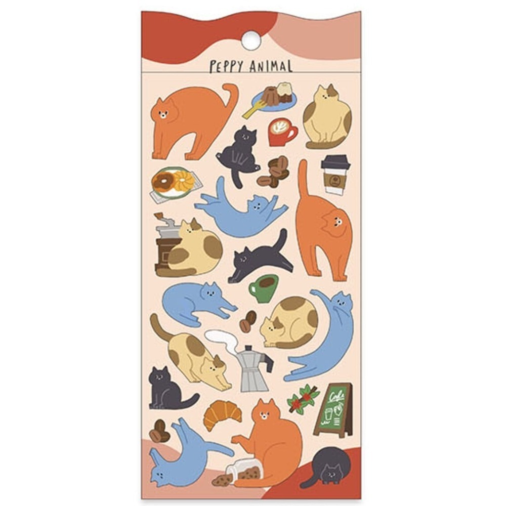 *激動小鹿*<現貨>日本 MIND WAVE 貼紙 PEPPY ANIMAL 系列 pet 貼紙-規格圖3