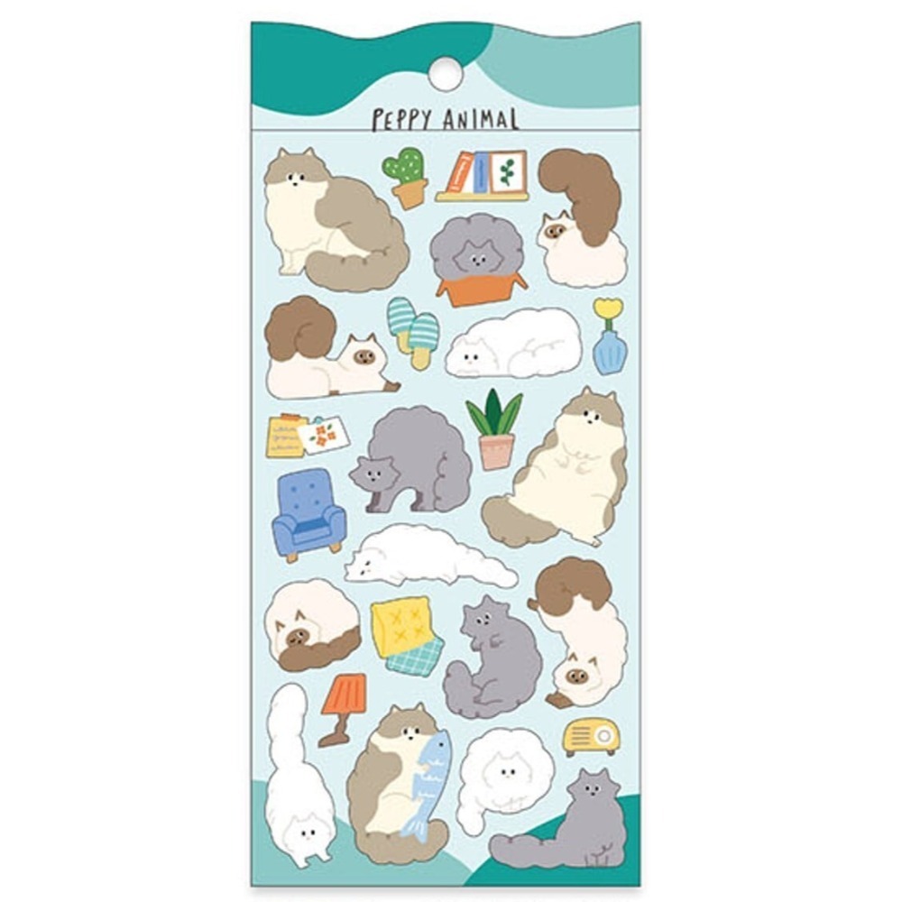 *激動小鹿*<現貨>日本 MIND WAVE 貼紙 PEPPY ANIMAL 系列 pet 貼紙-規格圖3