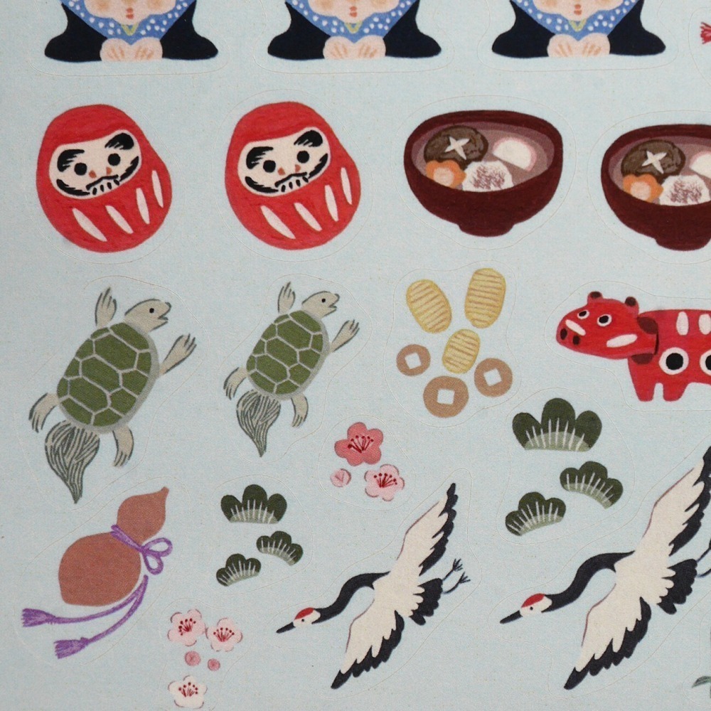 *激動小鹿*<現貨>日本 4Legs 日本插畫家 水彩畫貼紙 lucky charm 幸運符 4legs-ST005-細節圖4