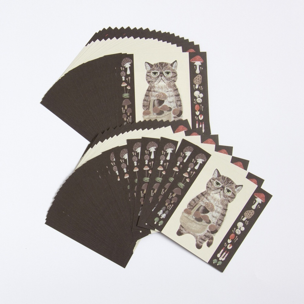*激動小鹿*<現貨>日本4legs 貓咪插畫便條紙 異國情調的短毛貓50入(4legs-50CMO022) 便籤 便條紙-細節圖4