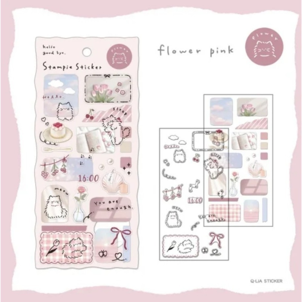 *激動小鹿*<現貨>日本 Q-LiA 貼紙 Stampie 貼紙 透明 半透感貼紙 日本貼紙 Q-LIA 每組兩張貼紙-細節圖3