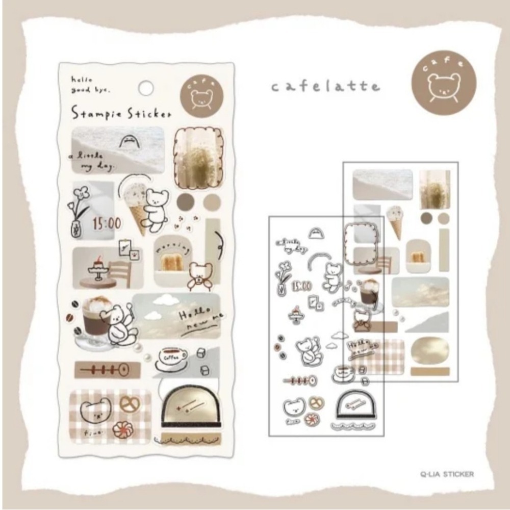 *激動小鹿*<現貨>日本 Q-LiA 貼紙 Stampie 貼紙 透明 半透感貼紙 日本貼紙 Q-LIA 每組兩張貼紙-細節圖4